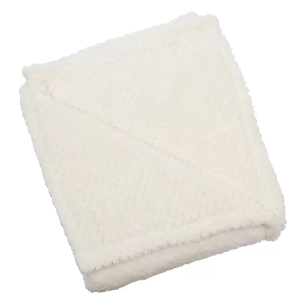 Blankets & Throws-Kirkland's Home Winter White Heavenly Bubble Throw Ivory