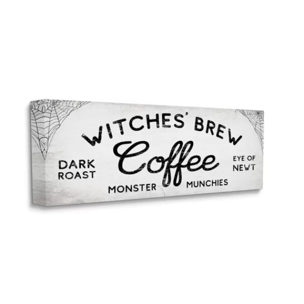 Wall Quotes & Signs-Kirkland's Home Witches Brew Coffee Halloween Canvas Art Print Gray/Black