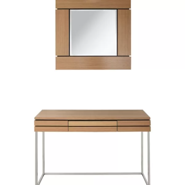 Console Tables-Kirkland's Home Wood 2-Pc. Console Table And Mirror Set Brown