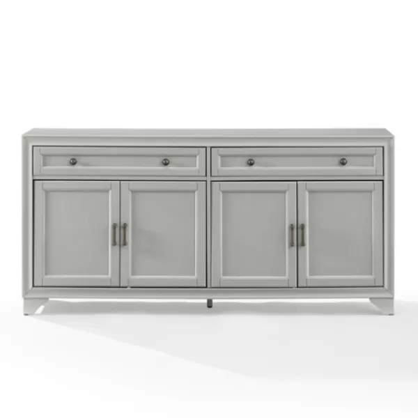 Cabinets & Sideboards-Kirkland's Home Wood 4-Door Sideboard Cabinet Gray