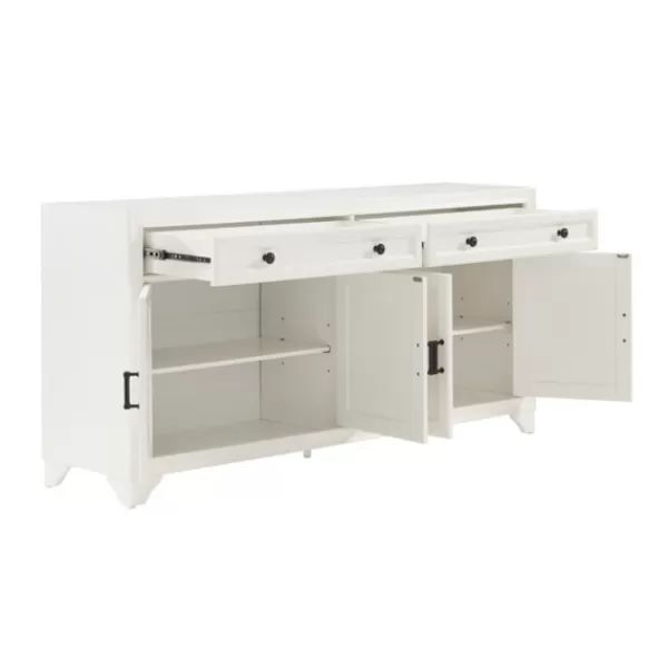 Cabinets & Sideboards-Kirkland's Home Wood 4-Door Sideboard Cabinet White