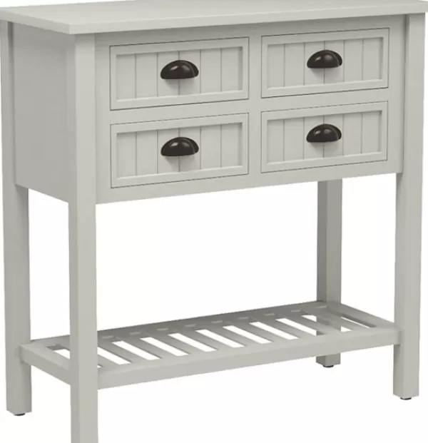 Console Tables-Kirkland's Home Wood 4-Drawer Console Table White