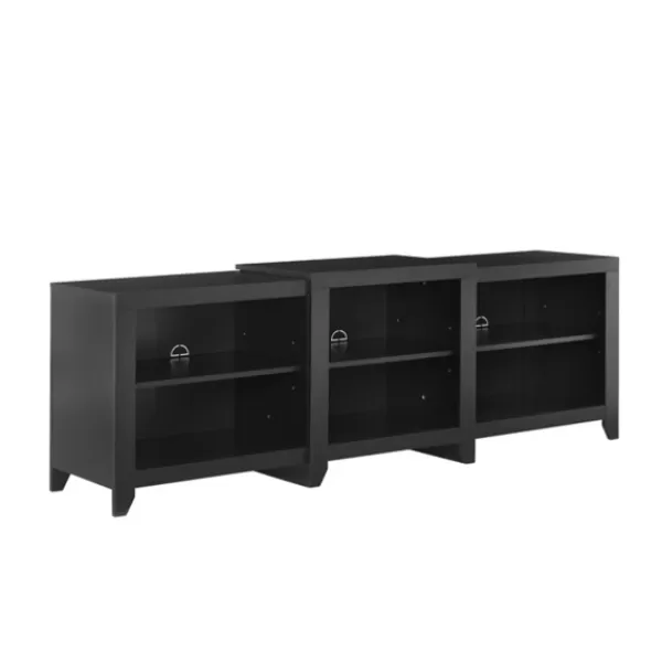 Tv Stands & Media Consoles-Kirkland's Home Wood 6-Shelf Media Cabinet Black