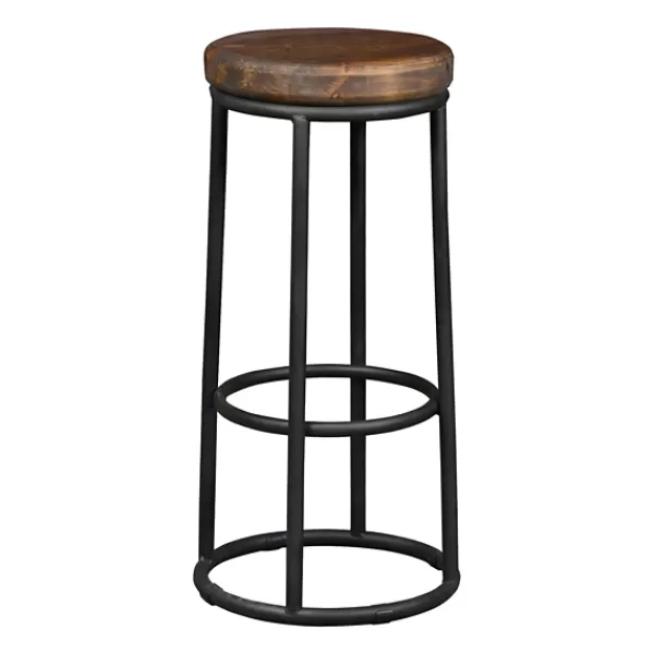 Bar Stools & Counter Height Stools-Kirkland's Home Wood And Metal Kendall Barstool Brown