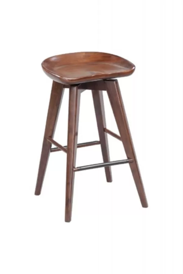 Bar Stools & Counter Height Stools-Kirkland's Home Wood Backless Swivel Counter Stool Brown