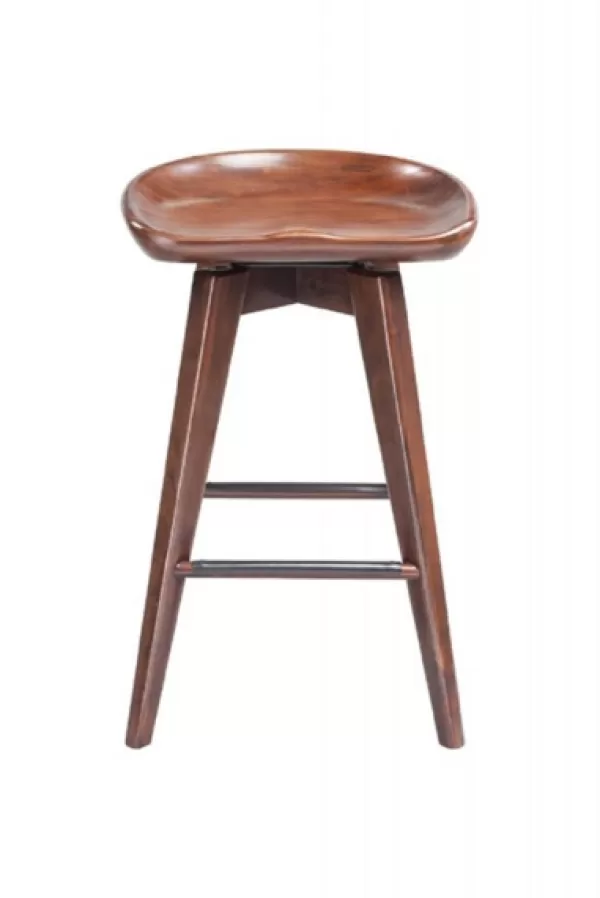 Bar Stools & Counter Height Stools-Kirkland's Home Wood Backless Swivel Counter Stool Brown