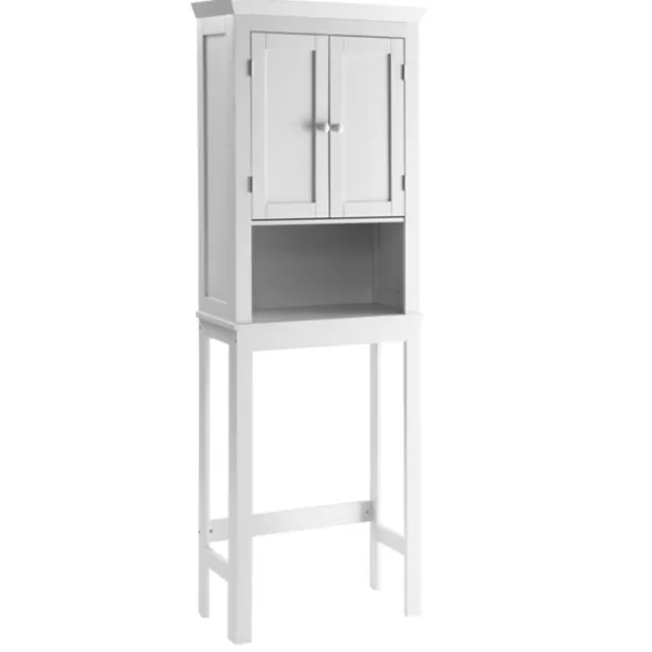 Bathroom Furniture-Kirkland's Home Wood Bathroom Storage Cabinet White