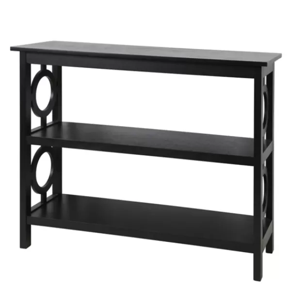 Bookshelves-Kirkland's Home Wood Cut-Out Circles Bookcase Black