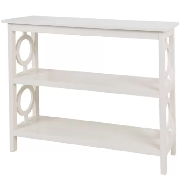 Bookshelves-Kirkland's Home Wood Cut-Out Circles Bookcase White