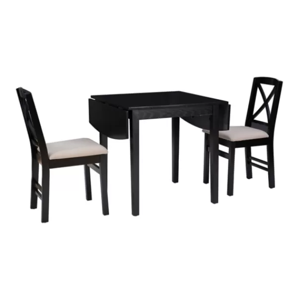 Dining Sets-Kirkland's Home Wood Drop Leaf 3-Pc. Dining Set Black