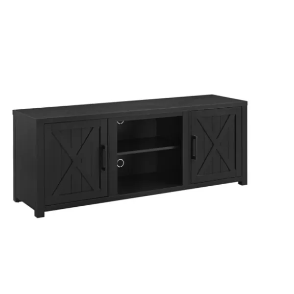 Tv Stands & Media Consoles-Kirkland's Home Wood Farmhouse Media Cabinet Black