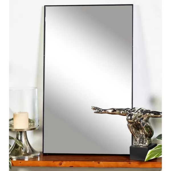 Framed Mirrors-Kirkland's Home Wood Framed Mirror, 24X40 In. Black