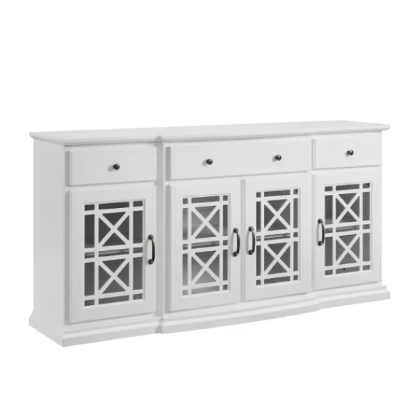 Cabinets & Sideboards-Kirkland's Home Wood Fretwork Sideboard White