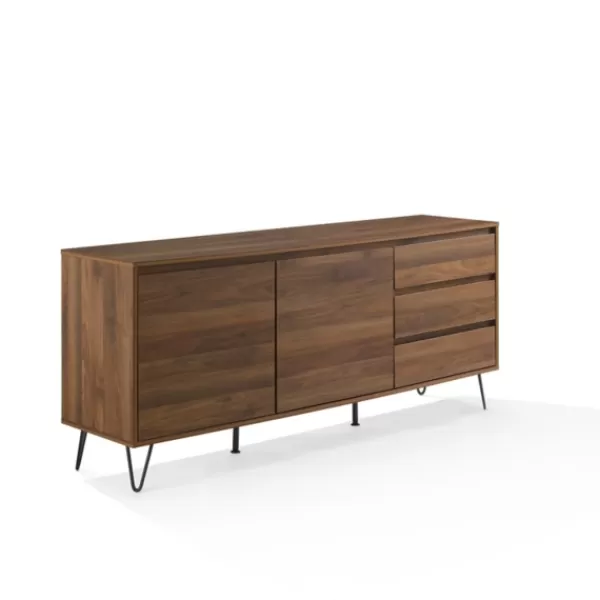 Tv Stands & Media Consoles-Kirkland's Home Wood Hairpin Legs Media Cabinet Brown