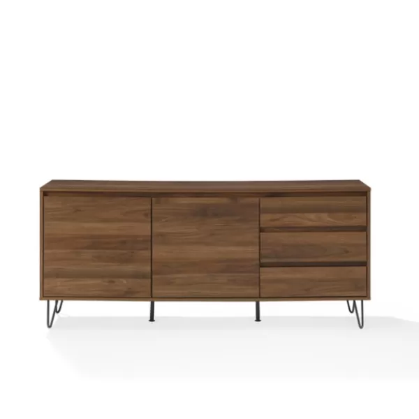 Tv Stands & Media Consoles-Kirkland's Home Wood Hairpin Legs Media Cabinet Brown