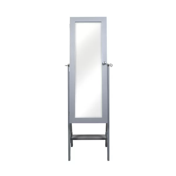 Full Length & Floor Mirrors-Kirkland's Home Wood Mirror Armoire Gray