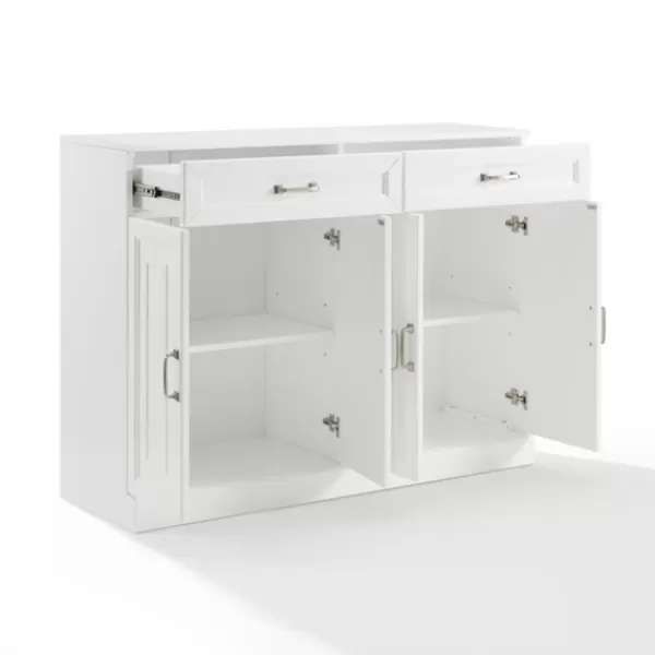 Cabinets & Sideboards-Kirkland's Home Wood Panel 4-Door Cabinet White