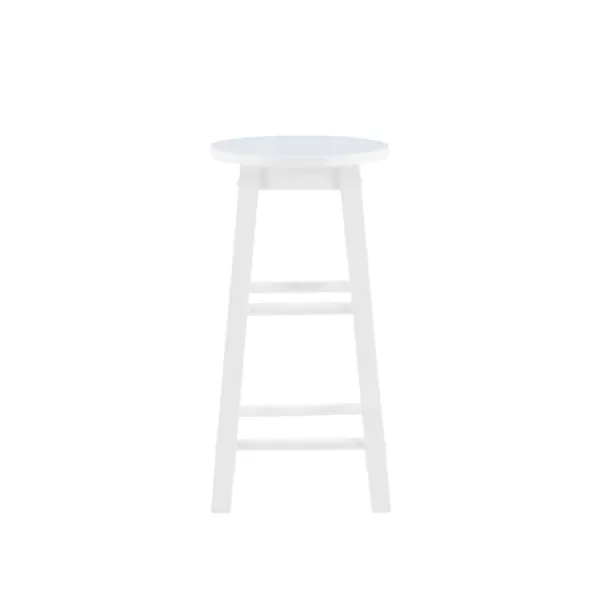 Bar Stools & Counter Height Stools-Kirkland's Home Wood Pub Classic Backless Counter Stool White