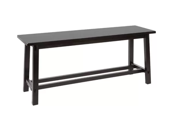 Benches & Ottomans-Kirkland's Home Wood Simple Farmhouse Bench Black