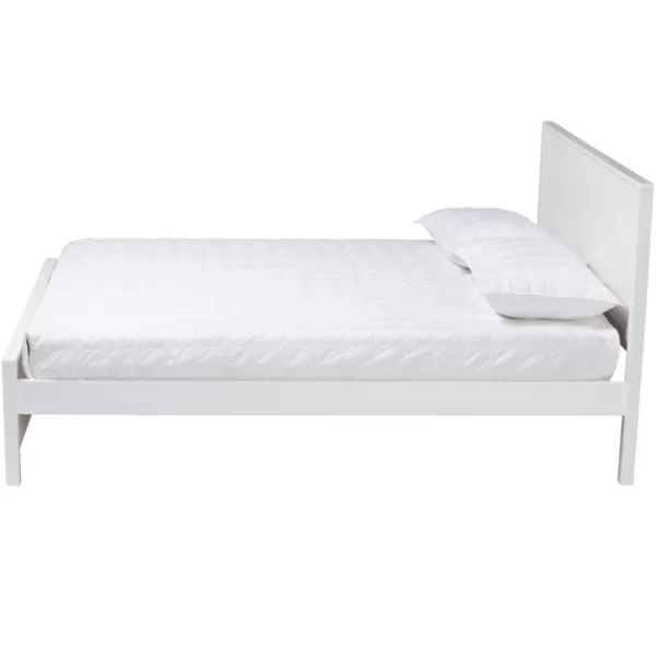 Beds & Headboards-Kirkland's Home Wood Slatted Queen Bed Frame White