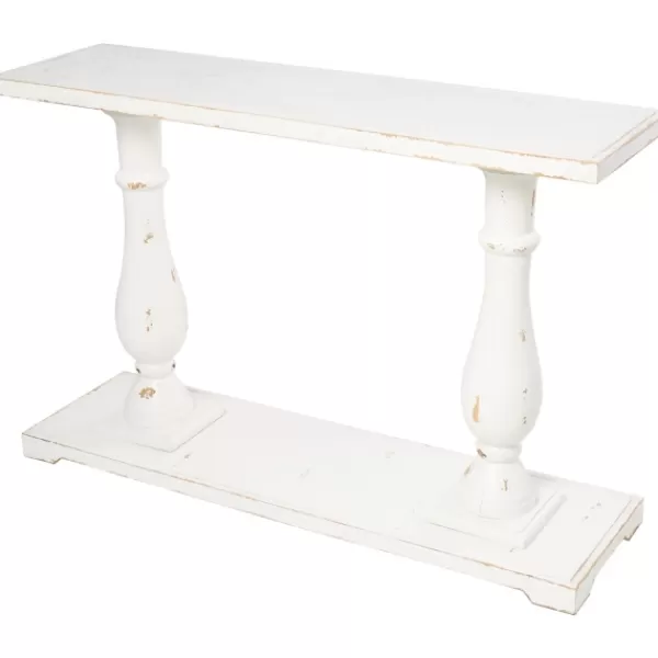 Console Tables-Kirkland's Home Wooden Baluster Leg Console Table White