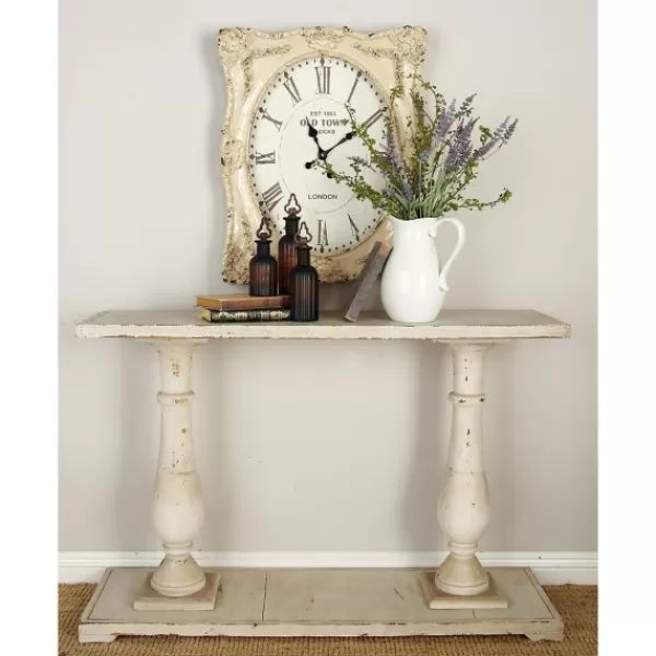 Console Tables-Kirkland's Home Wooden Baluster Leg Console Table White