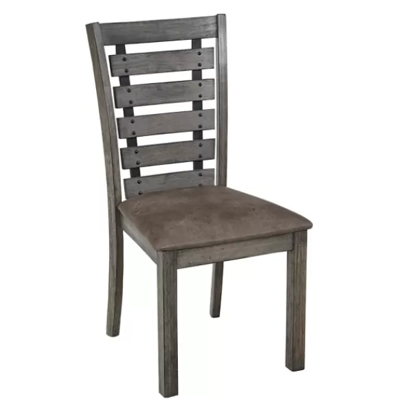 Dining Chairs-Kirkland's Home Wooden Fiji Dining Chairs, Set Of 2 Gray