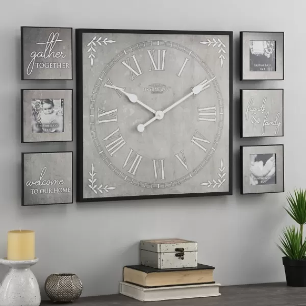 Gallery Wall Frames-Kirkland's Home Wooden Frame 7-Pc. Gallery Wall Set Gray