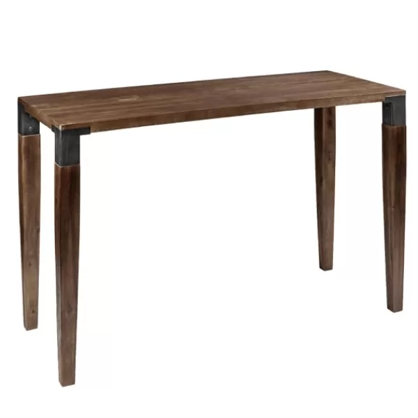 Dining Tables-Kirkland's Home Wooden Frazier Counter Table Brown