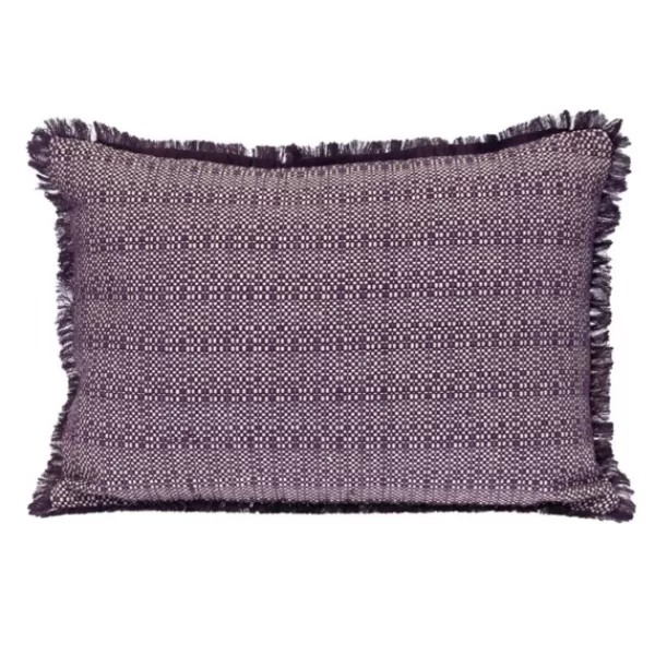 Pillows-Kirkland's Home Woven Stripes Fringe Lumbar Pillow Purple