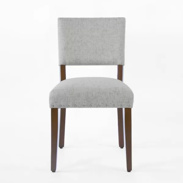 Dining Chairs-Kirkland's Home Woven Upholstered Dining Chairs, Set Of 2 Gray