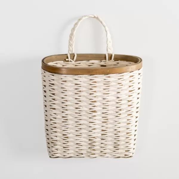 Wall Storage-Kirkland's Home Woven Wall Pocket White