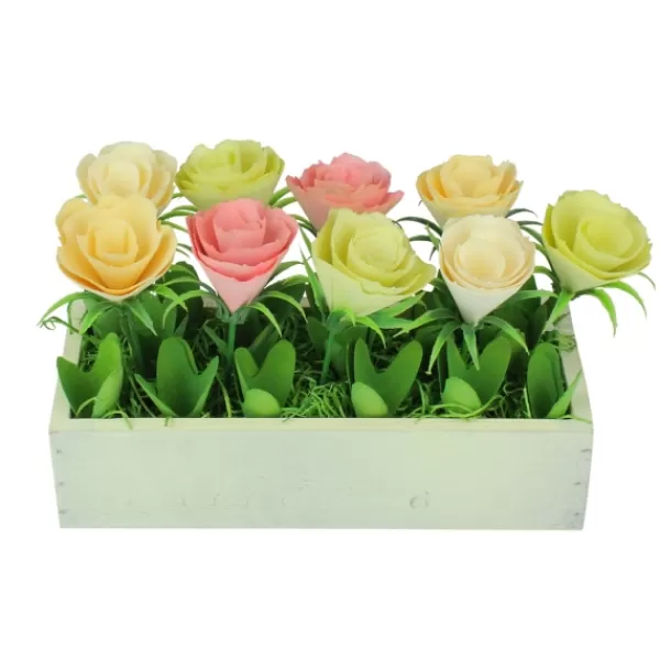 Arrangements & Greenery-Kirkland's Home Yellow And White Springtime Flower Arrangement Green/Yellow/Pink