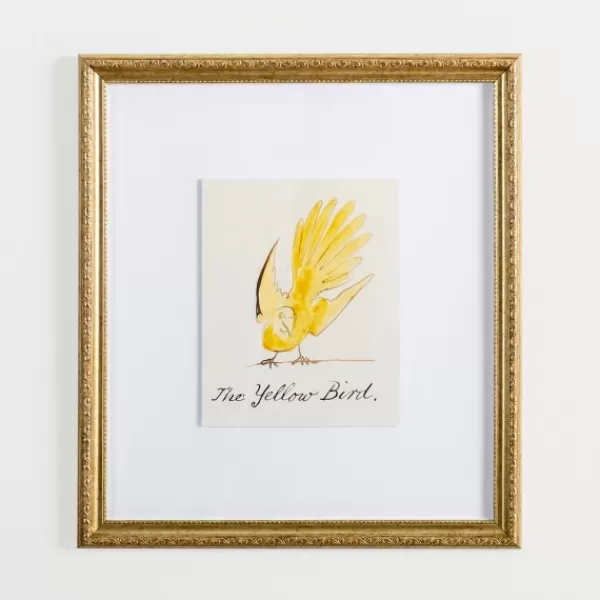 Framed Art-Kirkland's Home Yellow Free Bird Gold Framed Art Print Yellow/White