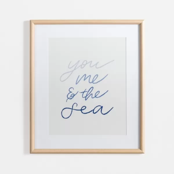 Wall Quotes & Signs-Kirkland's Home You Me & The Sea Framed Art Print White/Blue