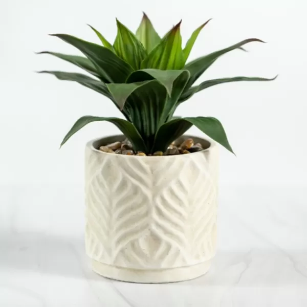 Arrangements & Greenery-Kirkland's Home Yucca Plant In Ceramic Planter Green/White